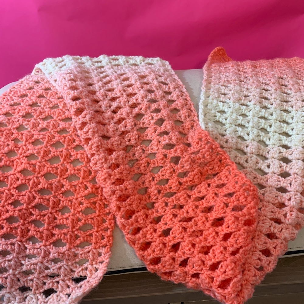 Coral cram scarf